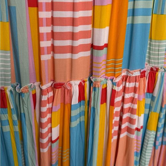 Pink Floyd Graphic Upcycled Long Sleeve Hippie Patchwork Maxi Dress Small - Picture 9 of 14